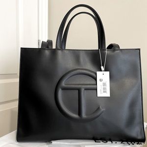 Telfar medium shopping bag - black